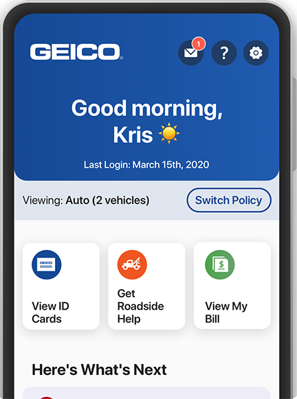 The GEICO Mobile app