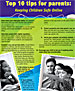 Cover of parent safety brochure