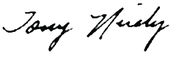 Tony Nicely Signature
