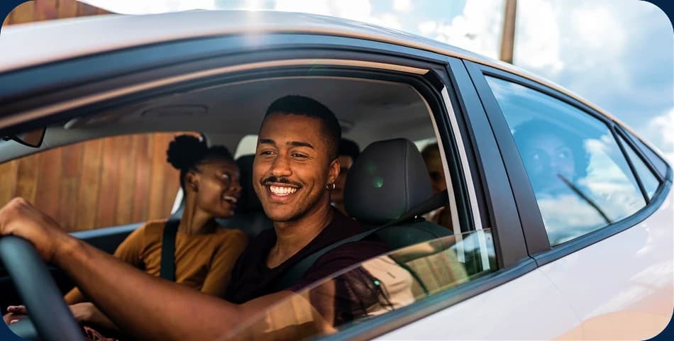 Family in a car