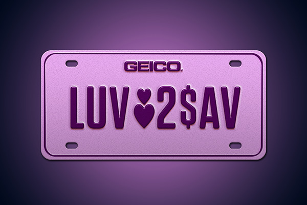 vanity license plate LUV2SAV