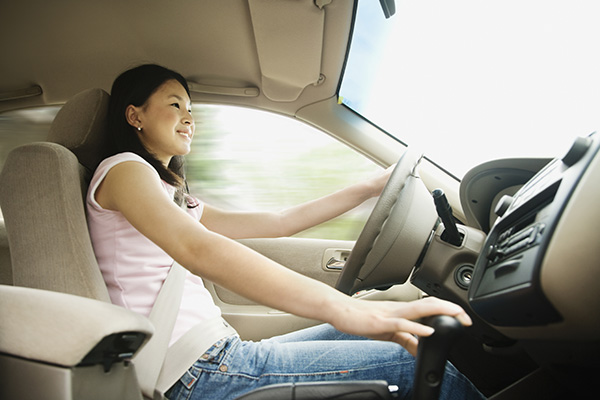 female teen driver
