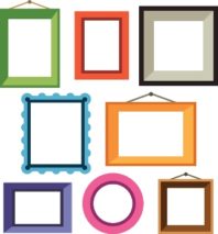 colorful photo frames