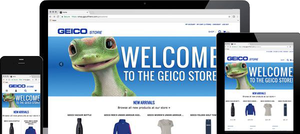 GEICO Store website on mobile and tablet devices