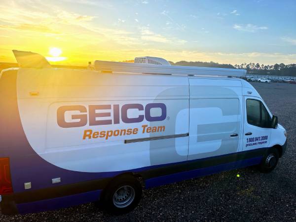 GEICO Catastrophe Response Team van