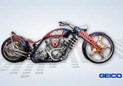 Photo of GEICO's military bike