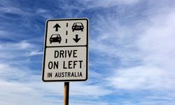 Drive On Left road sign