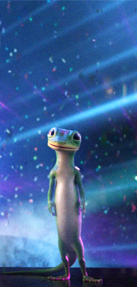 Gecko party wallpaper.