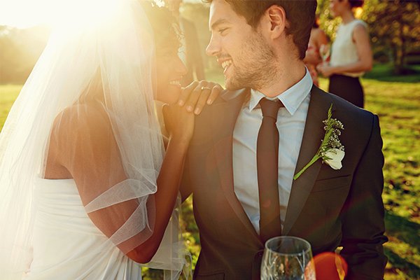 Bride and Groom at their reception.