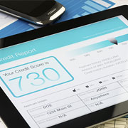 website displaying credit score