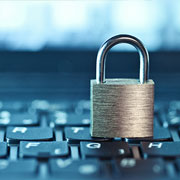padlock on keyboard