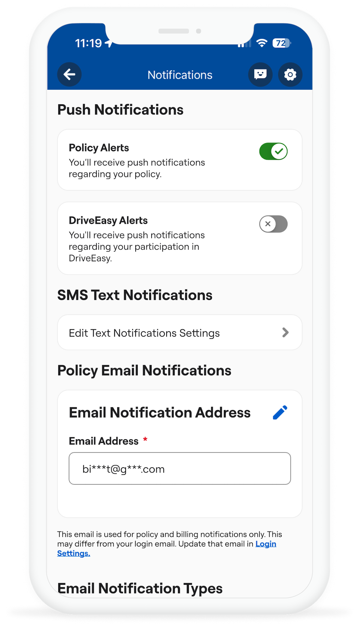 DriveEasy Alerts off