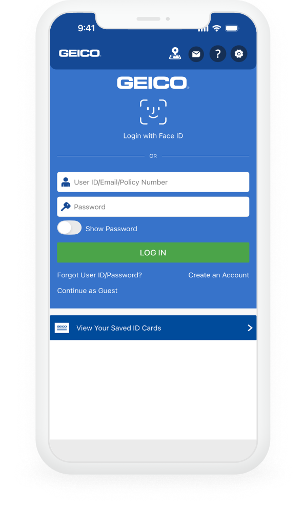 Open GEICO mobile app