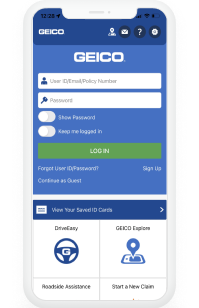 Open GEICO mobile app