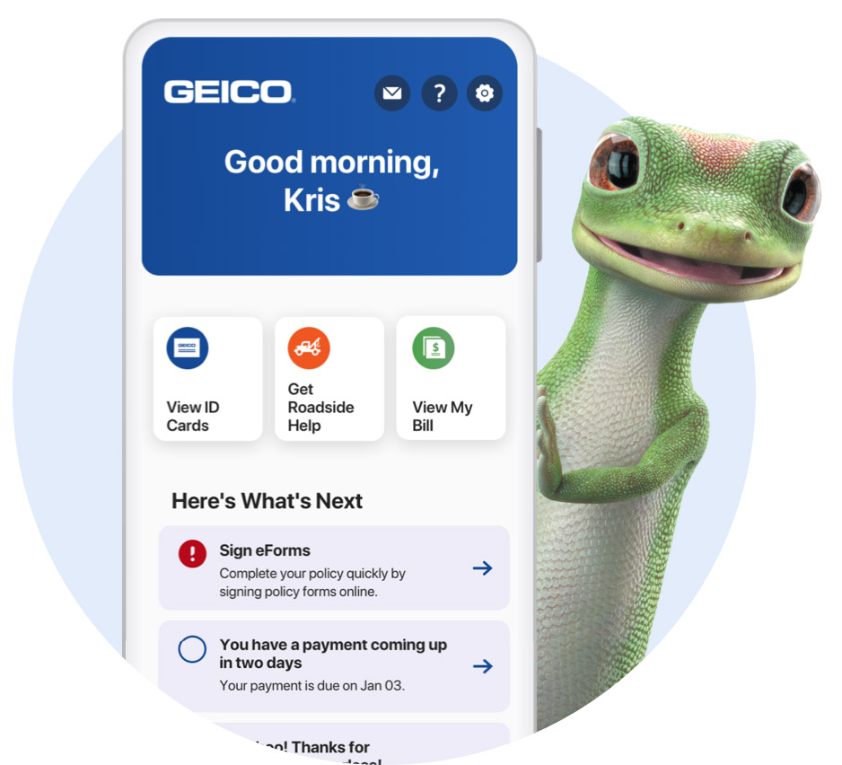 GEICO Gecko with Cell Phone