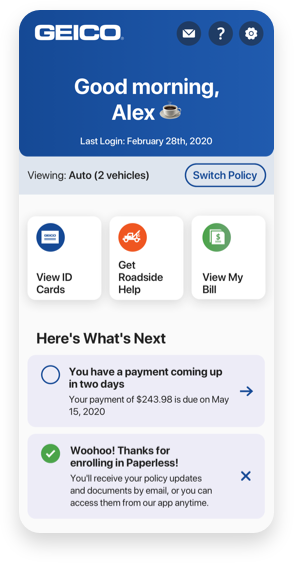 GEICO Mobile app